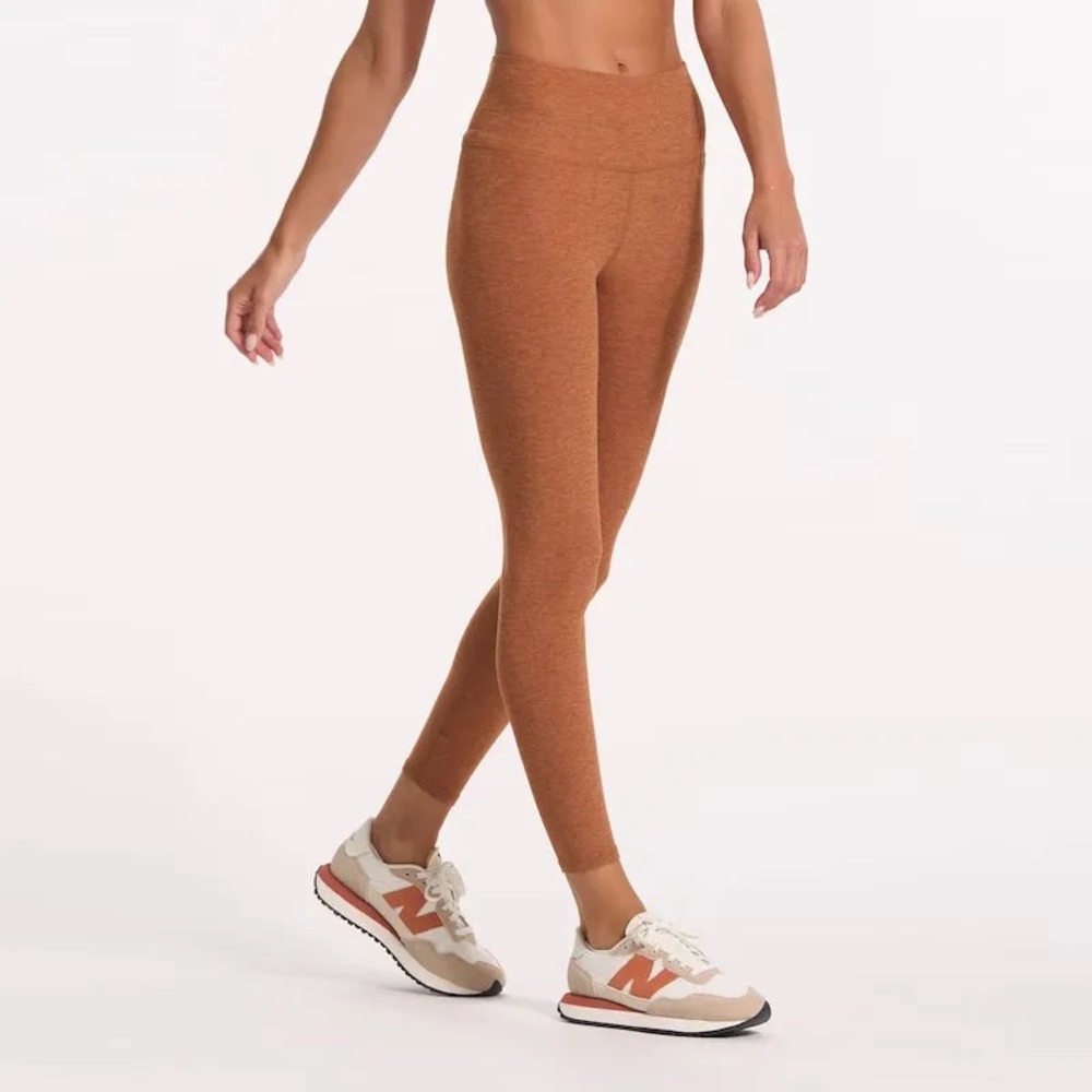 VUORI Clean Elevation Legging Tights size Medium Hazelnut Heather